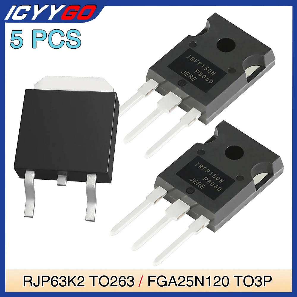 

5PCS TO263 RJP30H2A RJP63K2 TO-3P FGA25N120 Field Effect IGBT Transistor Fets High Powerful 25A 1200V Integrated Circuit BJT