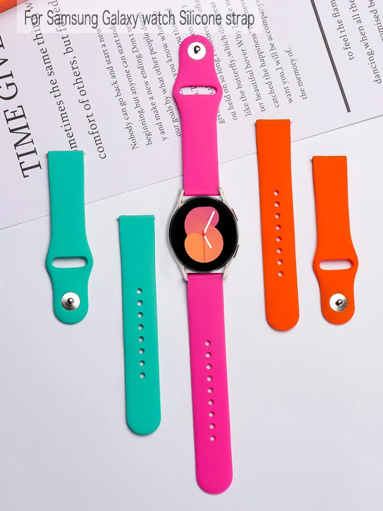 

Силиконовый ремешок для Samsung Galaxy watch 6 5/5 pro/4/Classic/Active 2/Gear S3 frontier, браслет для Huawei GT 2/2e/3, 20 мм 22 мм