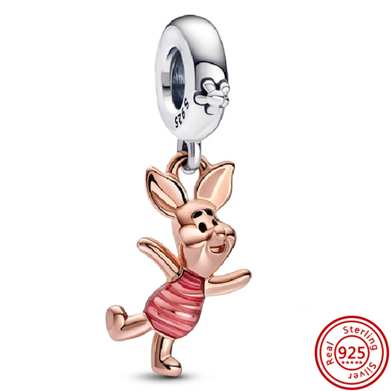 MINISO Disney Winnie the Pooh Tiger Piglet Birthday Charm Fit Pantaro Bracelet DIY Women Exquisite High Quality Jewellery Gift 3
