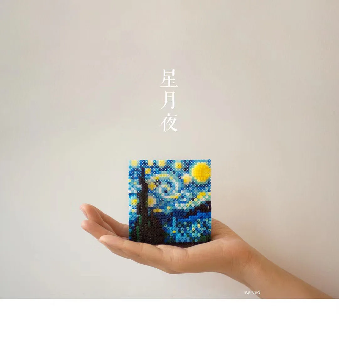 Starry online night perler bead