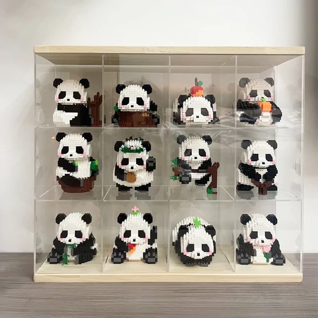 Kawaii Panda Series Micro Particle Building Block Creative Cute Animal DIY Assembled Models Bricks Toys For Kids Birthday Gifts 3