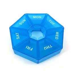 7 - Day Portable Pill Organizer and Storage Box (Blue)