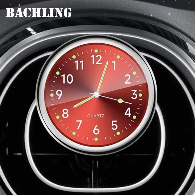 Air Outlet Dashboard Clock Stick-On Electronic Noctilucent Accessories For Car Auto 40MM