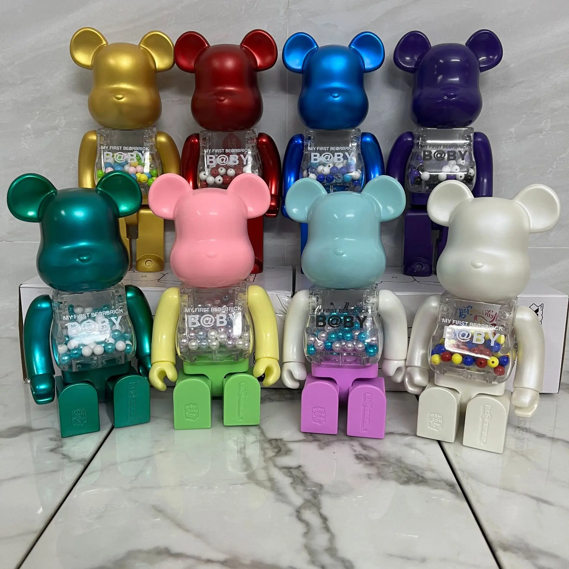

Bearbrick400 Violent Bears Home Decorations Living Room Deocr Desk Ornaments Anime Cartoon Bear Action Figures Gifts