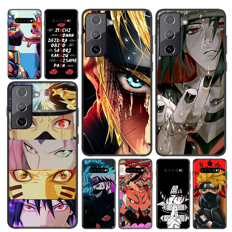Naruto Anime Akatsuki Soft Black Cover For Samsung Galaxy S22 S21 S20 FE Ultra S10 S10e Lite S9 Plus Pro Phone Case Coque best case for samsung