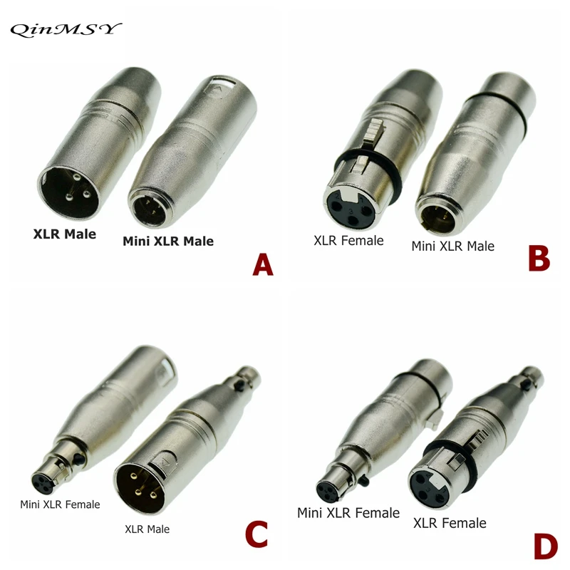 Xlr 3 Pin Maschio Femmina Jack A 3.5Mm 1/8 "Trs Mini Maschio Femmina Microfono Stereo Adattatore Audio Connettore Convertitore