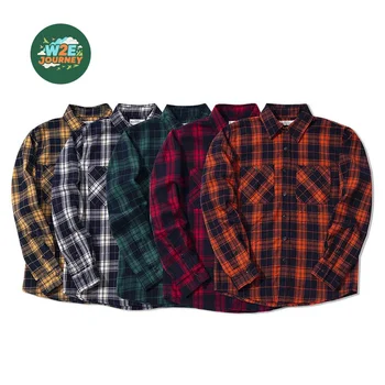 W2EJOURNEY Camicia a quadri pesante da uomo autunno inverno taglia EU USA di alta qualità Camicia in flanella scozzese casual a maniche lunghe vestibilità regolare 1