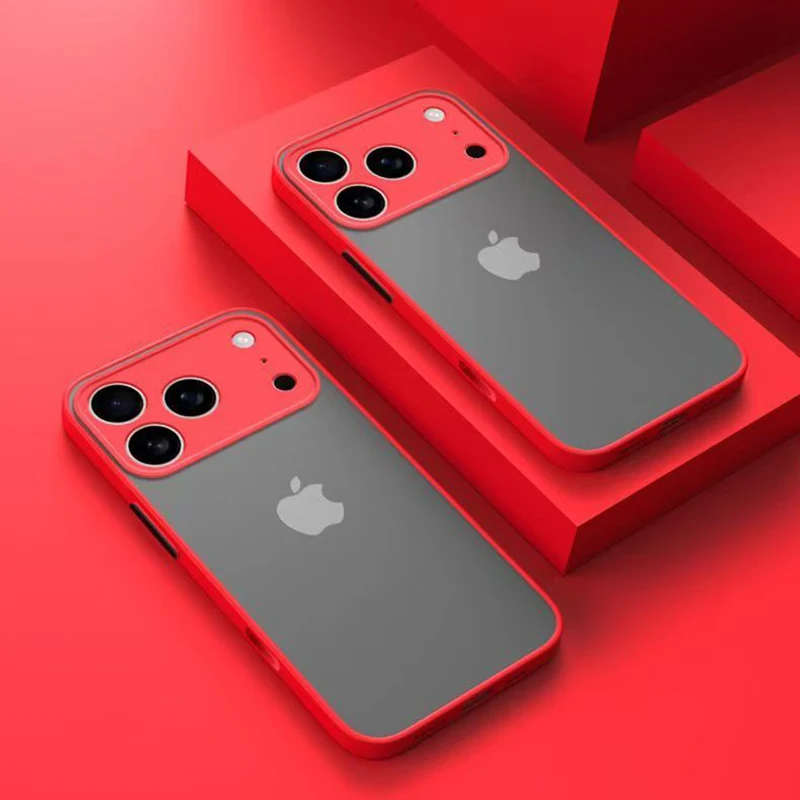 Luxury Armor Shockproof Translucent Matte Phone Case