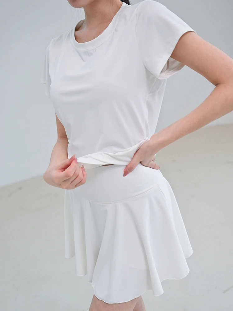 Badminton Suit Women Tennis Sports Set Gym Top Short Sleeve Running Quick-drying Short Skirt 2025