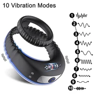 Vibrator Cock Ring Penis Verzögerung Ejakulation Cockring auf für Mann Sex Spielzeug für Männer Paar Ringe Penisring Sexy Shop Produts 18+ 2