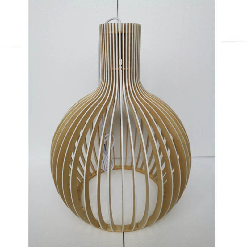 Pendant Light - Wood Bird Cage Lamp