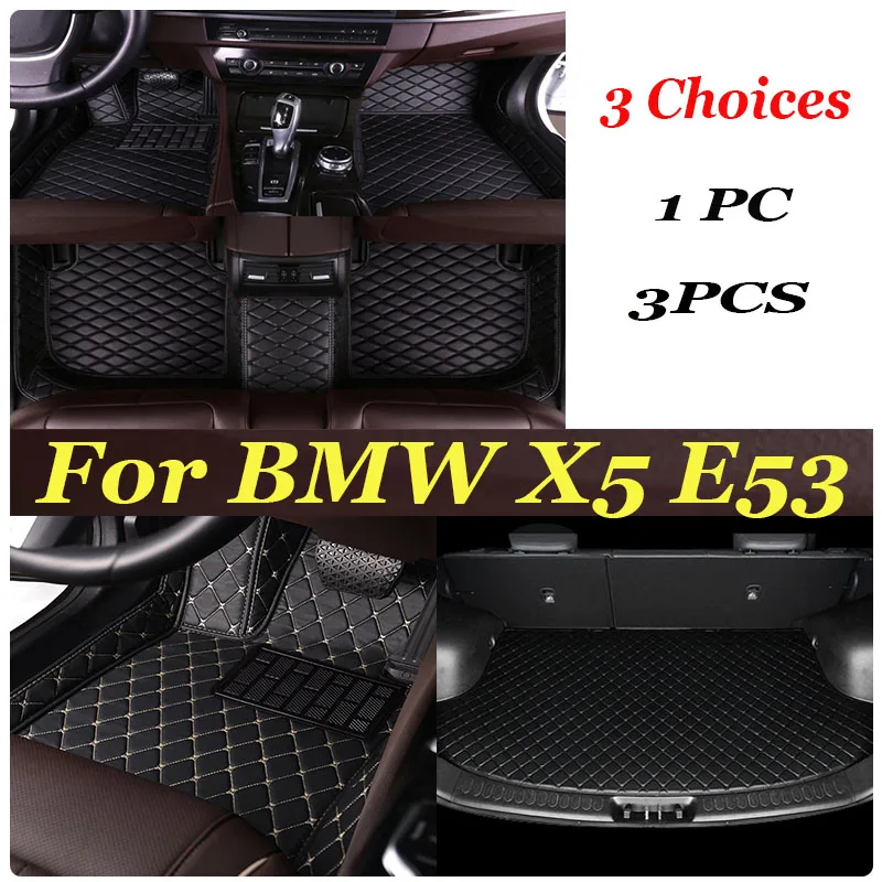 

Car floor&Trunk mats for BMW X5 E53 2004 2005 2006 2007 Custom auto foot Pads automobile carpet cover interior accessories