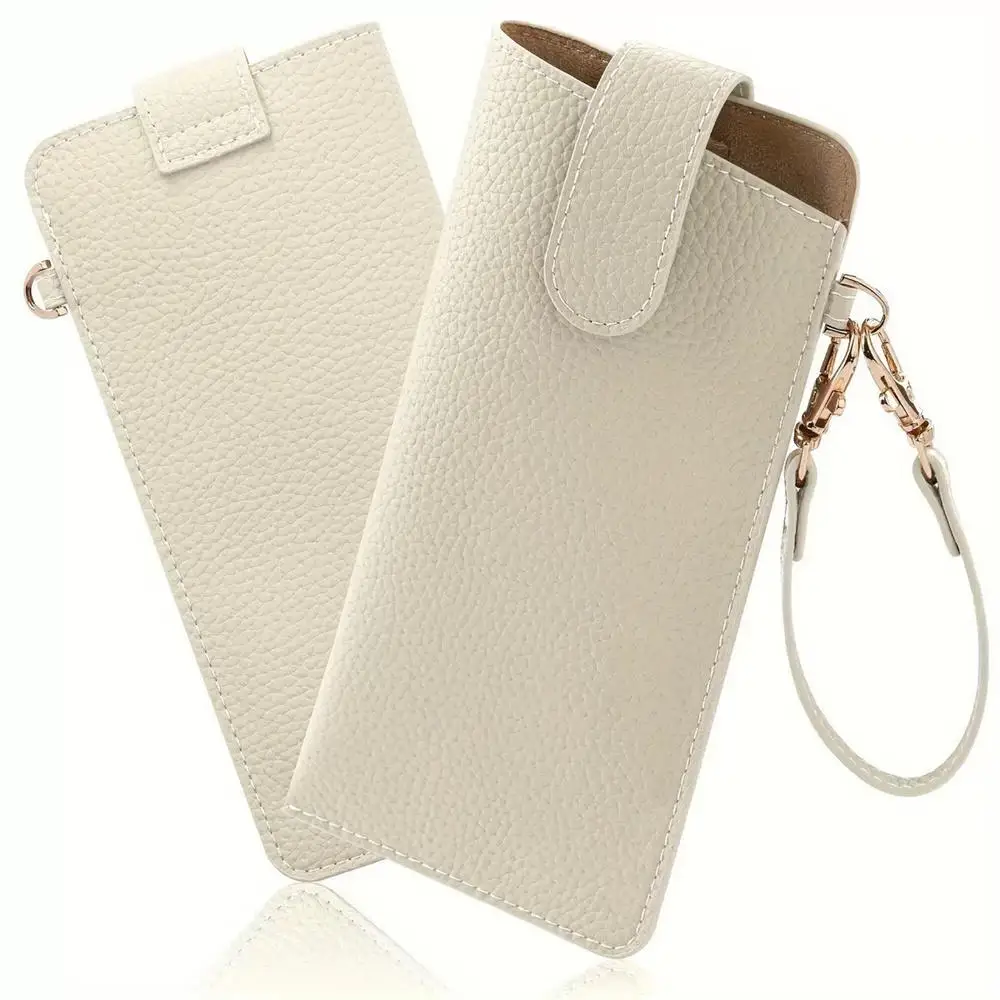 Lychee Pattern Water-Resistant PU Leather Eyewear Case - Durable & Easy to Maintain