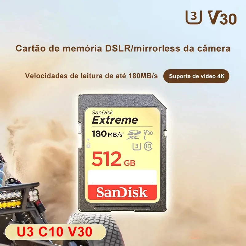 SanDisk 익스트림 프로 메모리 카드, SD 카드, DSLR 카메라용 4K 플래시 카드, 32GB, 64GB, 128GB, 256GB, 512GB, 1TB SDHC, SDXC Class10, V30, U3