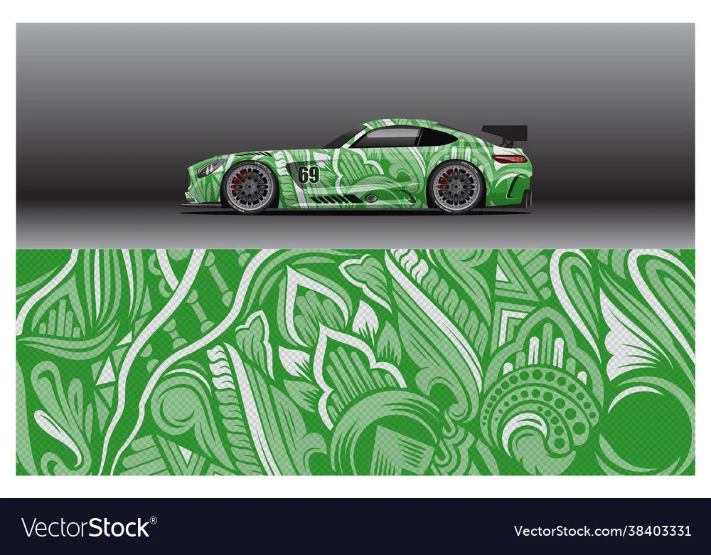 

Green Lightning Car Color Change Film Wrap Sticker Decal Decorative Cut Body Racing Graphic Decal Vinyl Wrap Side Modern Design