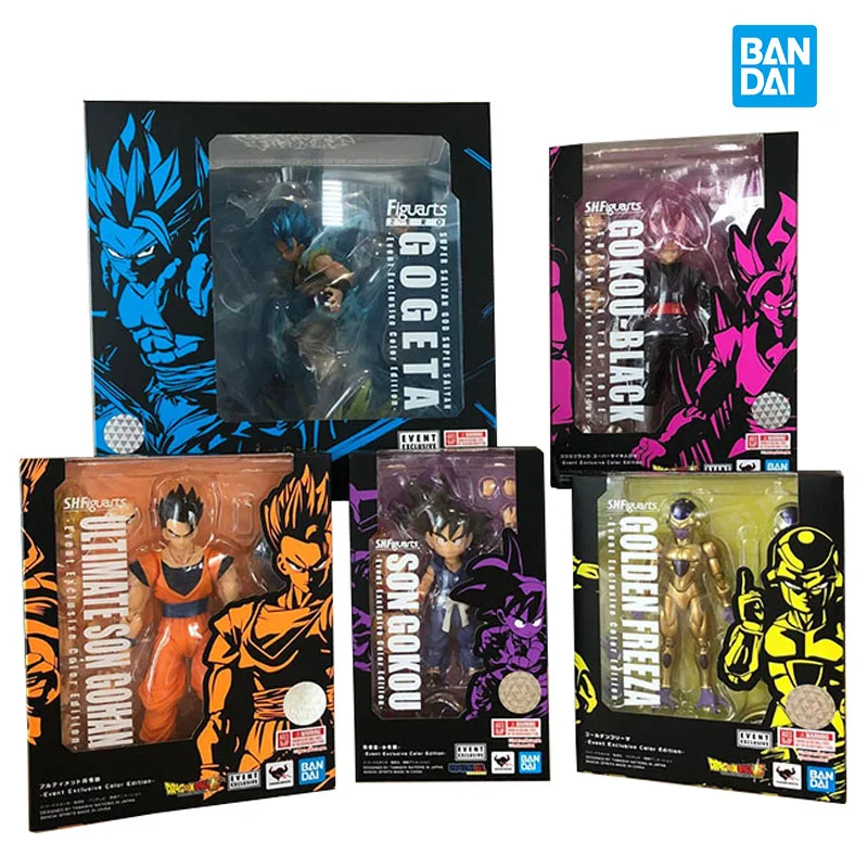 

Bandai Dragon Ball Z Shfiguarts Goku Black Gohan Gogeta Frieza Event Excluslve Color Edltion Anime Model Action Figure Toys Gift
