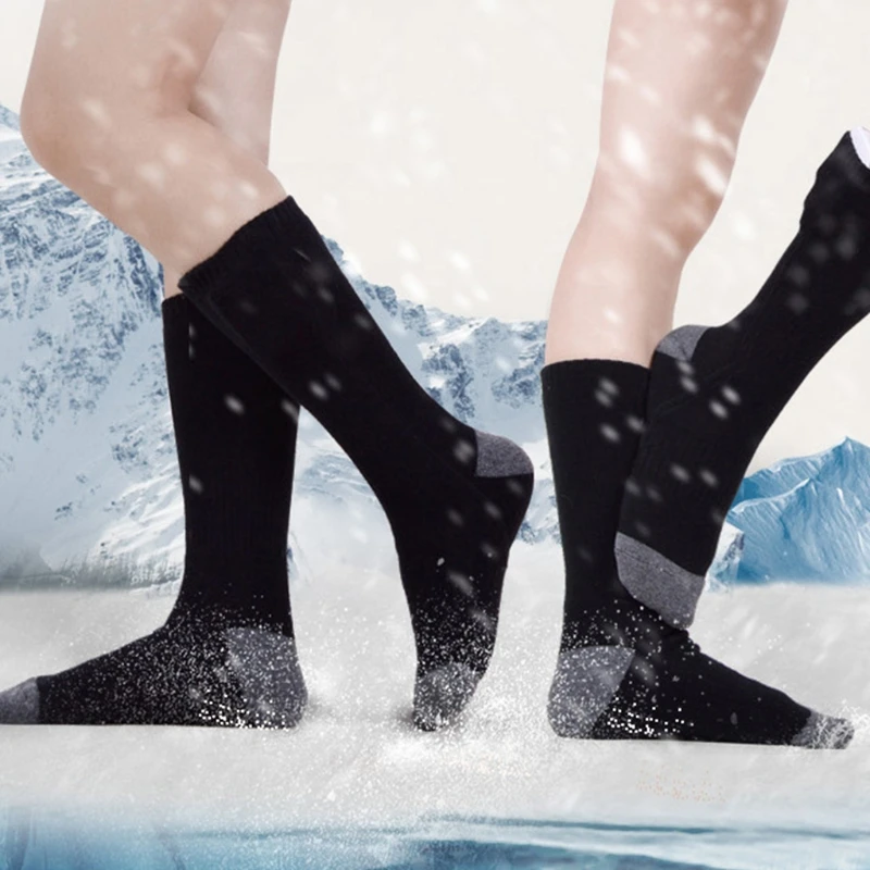 Unisex Winter Thermal Warm Electric Heated Socks with Rechargeable Battery