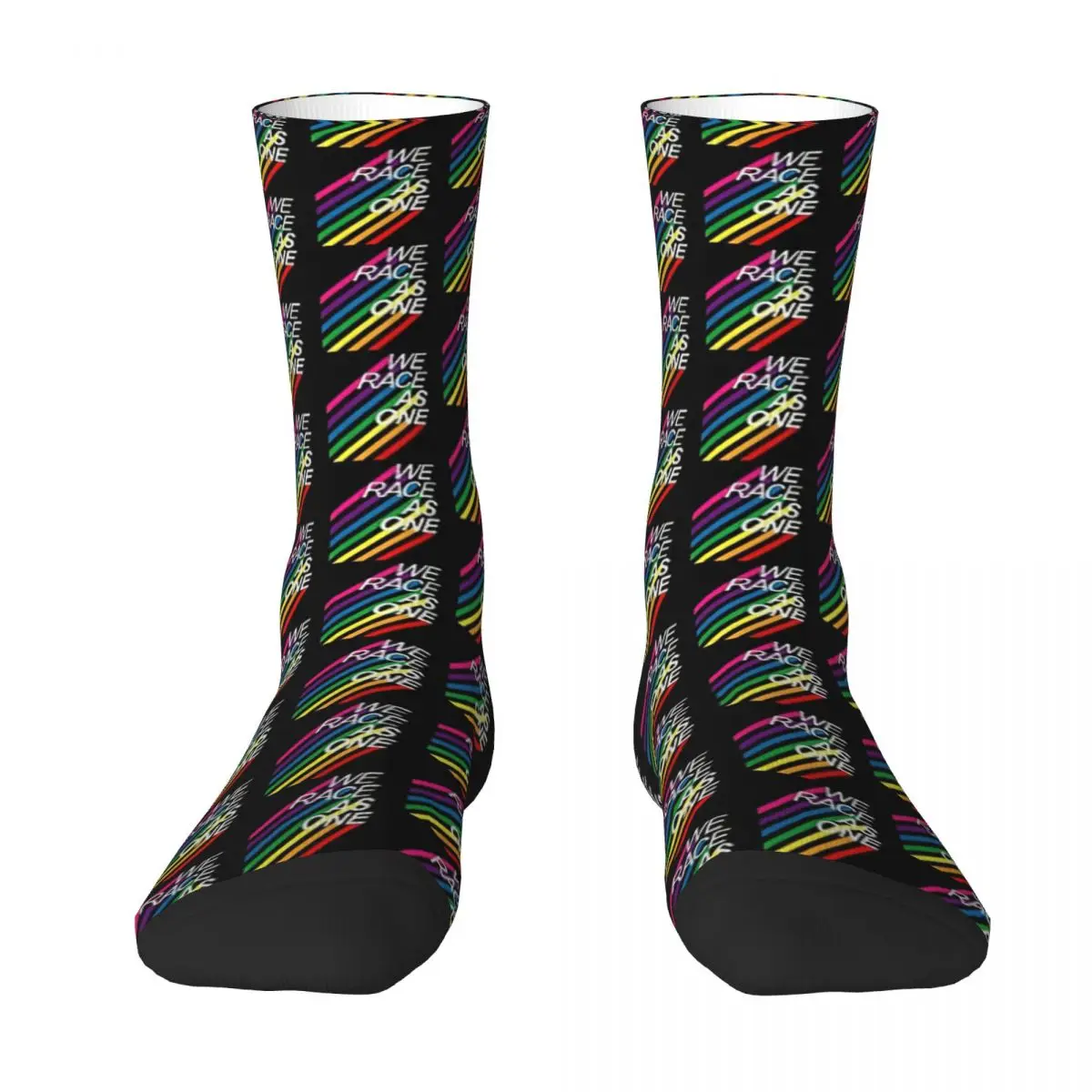 We Race As One - Rainbow Lines Adult Socks Unisex socks,men Socks women Socks