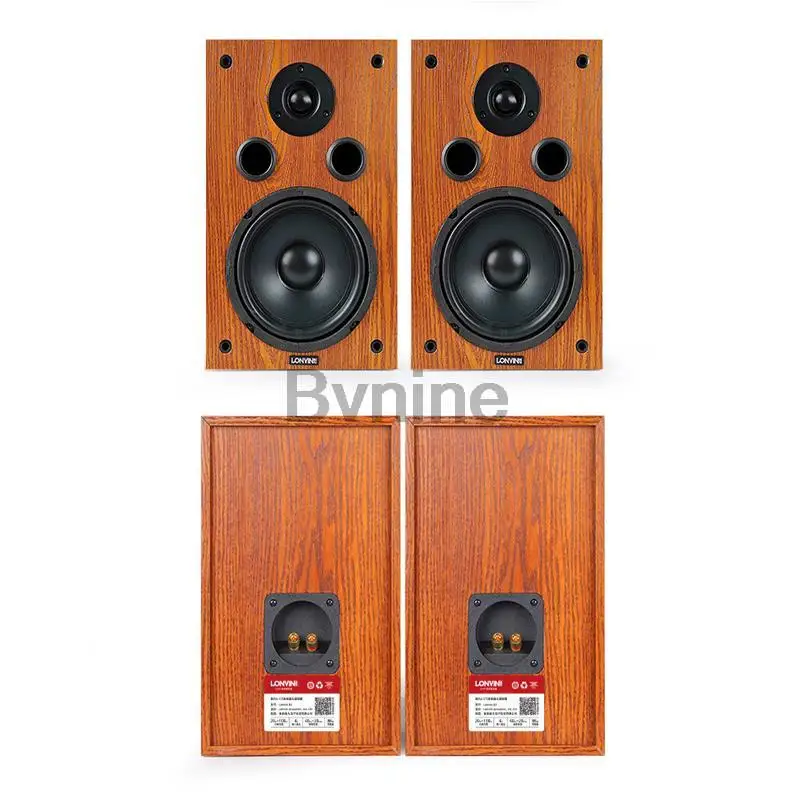 200W 6.5 Inch Desktop Two-Way Speaker High Power HiFi Audio Speaker Passive Bookshelf Surround Home Theater Sound Box
