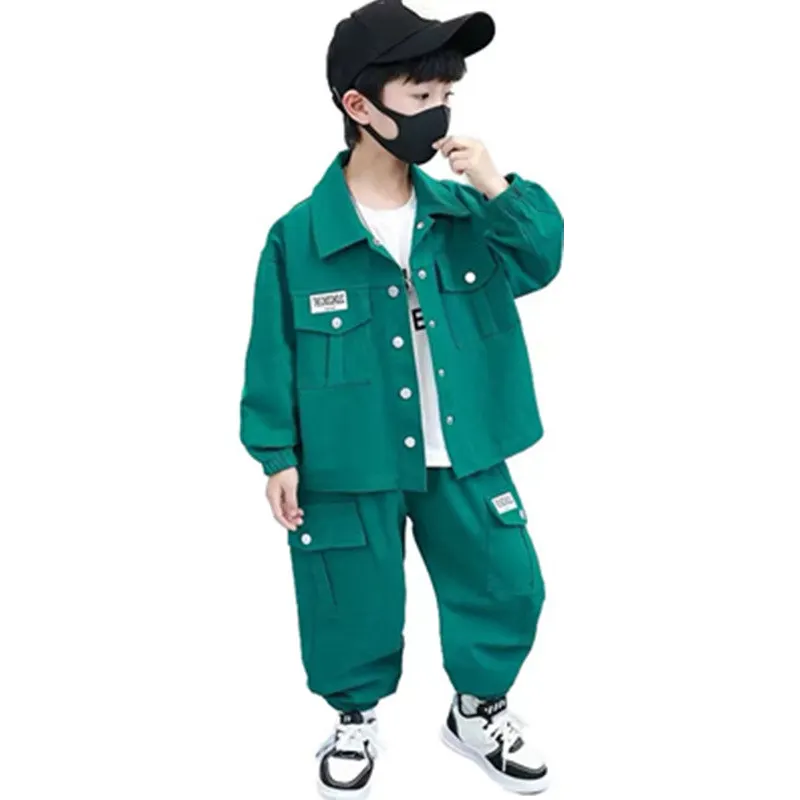 

Toddler Boys Clothing Set Fashion Baby Pocket Design Tracksuits Streetwear Clothes 2 3 5 6 8 11 12 Years Kids Sports Suits 2Pcs