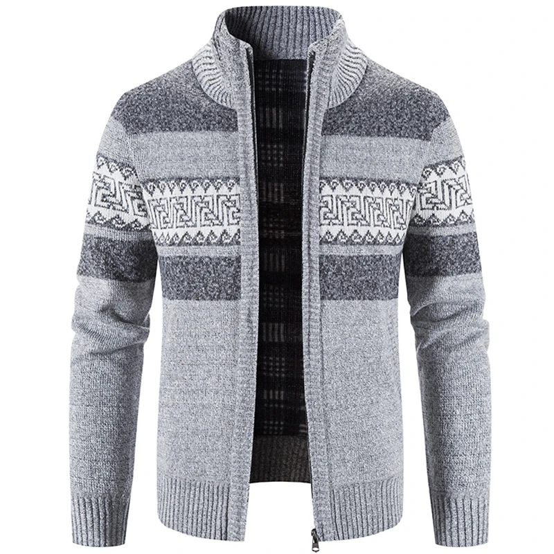 Knitted Cardigan For Men in Autumn and Winter Korean Sweater Stand Collar Joker Casual Coat Autumn Men's Coat 3