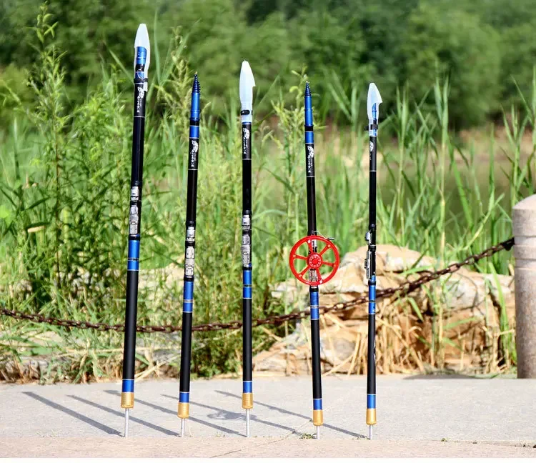 High Quality Carbon Super Light Fishing Rod Positionable Fiber Telescopic Handle Stream Pole 3.6M 5.4M 7.2M 8.1M Travel Carp Rod