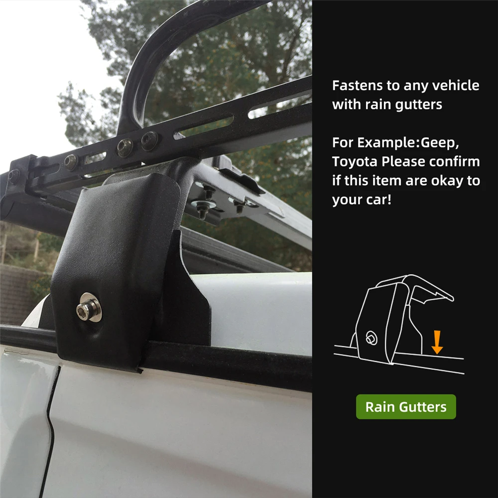 Car Exterior Parts 1Pc Universal Roof Rack Gutter Mount Adapter Car Roof Mount Bracket Auto Accessories