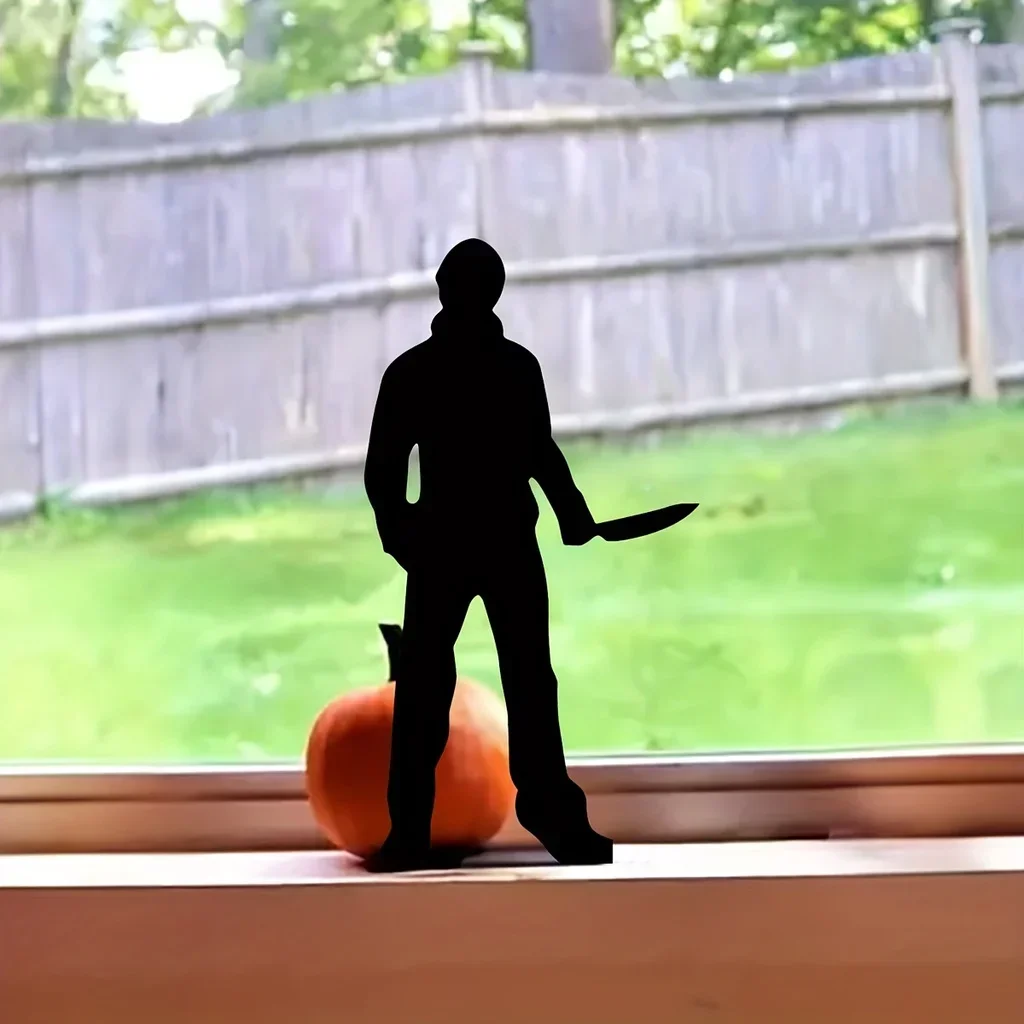 

metal iron Halloween Desktop Shadow Figures, Halloween Home Decorations, Halloween Decorations, Horror Movie Characters Garden P