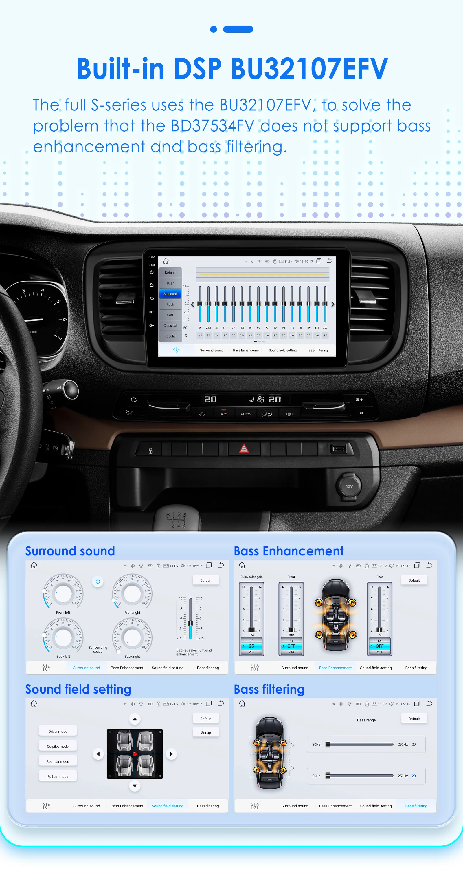 9" Hizpo 2Din CarPlay Android Auto Autoradio für Peugeot Expert 3 Citroen Jumpy 3 SpaceTourer 2016 - 2021 UIS7862 Multimedia – Detail 11