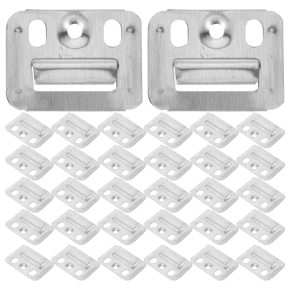 KONTONTY 100pcs Stainless Steel Wall Panel Buckles - Z Clips For Furniture, Toilet Seat, Integrated Panels - View #9