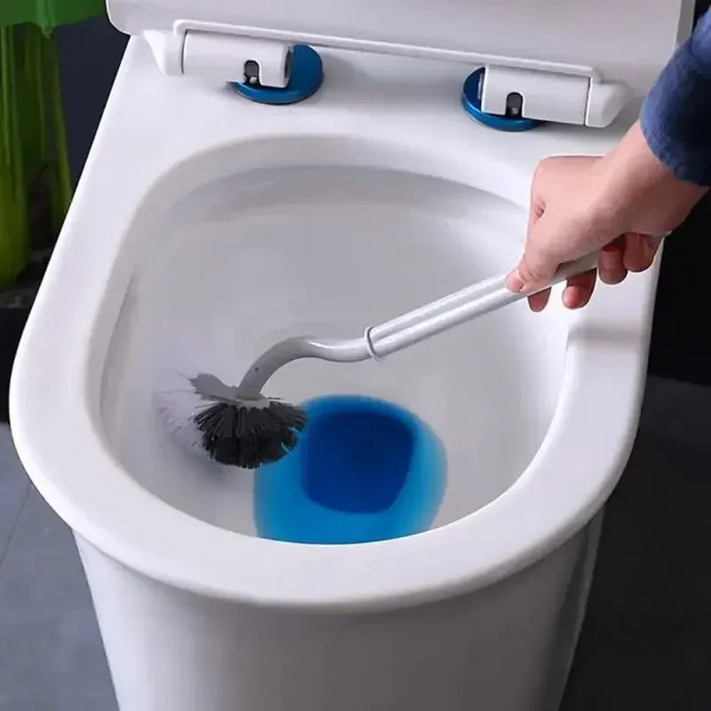 Bathroom wall-mounted S-type toilet curve brush bent head corner gap brush soft hair household items cleaning tools accessories