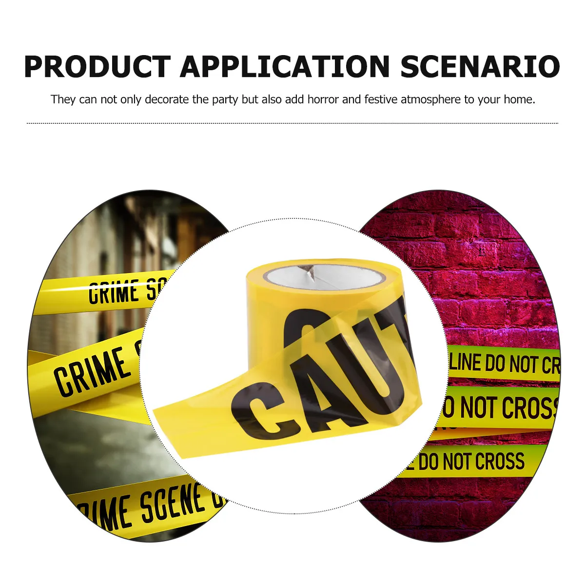 1Pcs 할로윈 주의 테이프 프리미엄 Pe 소재 가정용 유령 바 Ktv 범죄 현장 테마를 위한 무시무시한 파티 장식