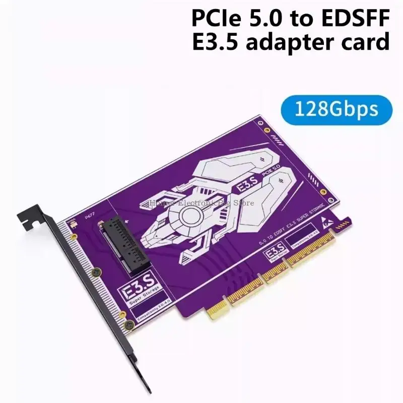 NVMe SSD 어댑터 카드는 PCIe 5.0 및 E3.S 표준 드라이브 KINO를 지원합니다.