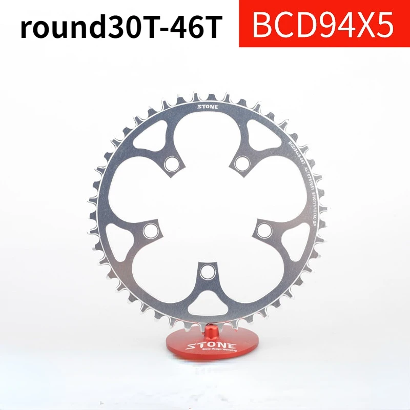 

Stone 94BCD Round Chainring 5 Arm Crank 30T 34T 36T 38T 40T 46T Cycling Bike Chainwheel for 94 Bcd 4 Bolts Crank