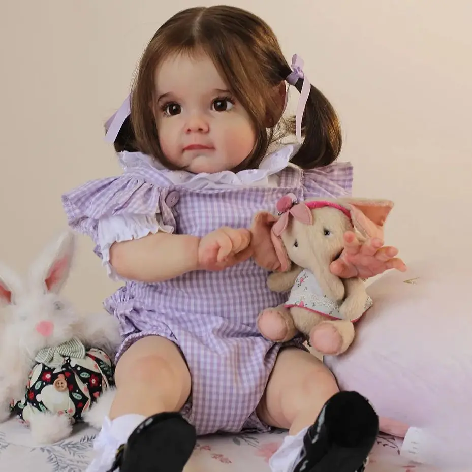

60 см, кукла Мэгги реборн для маленьких девочек, Высококачественная мягкая силиконовая кукла-Младенец Ручной Работы, коллекционная кукла с волосами