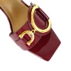 2014 Summer Fashion Women's High Heels Leather Open Toe Thick Heel Fish Mouth Shoes Luxury Party Slippers Plus Size 35-44 4