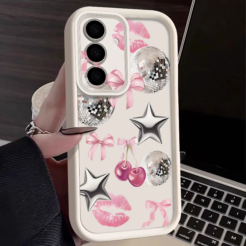 Cherry Star Light Ball Pattern Soft TPU Phone Case - Stylish and Protective Back Cover