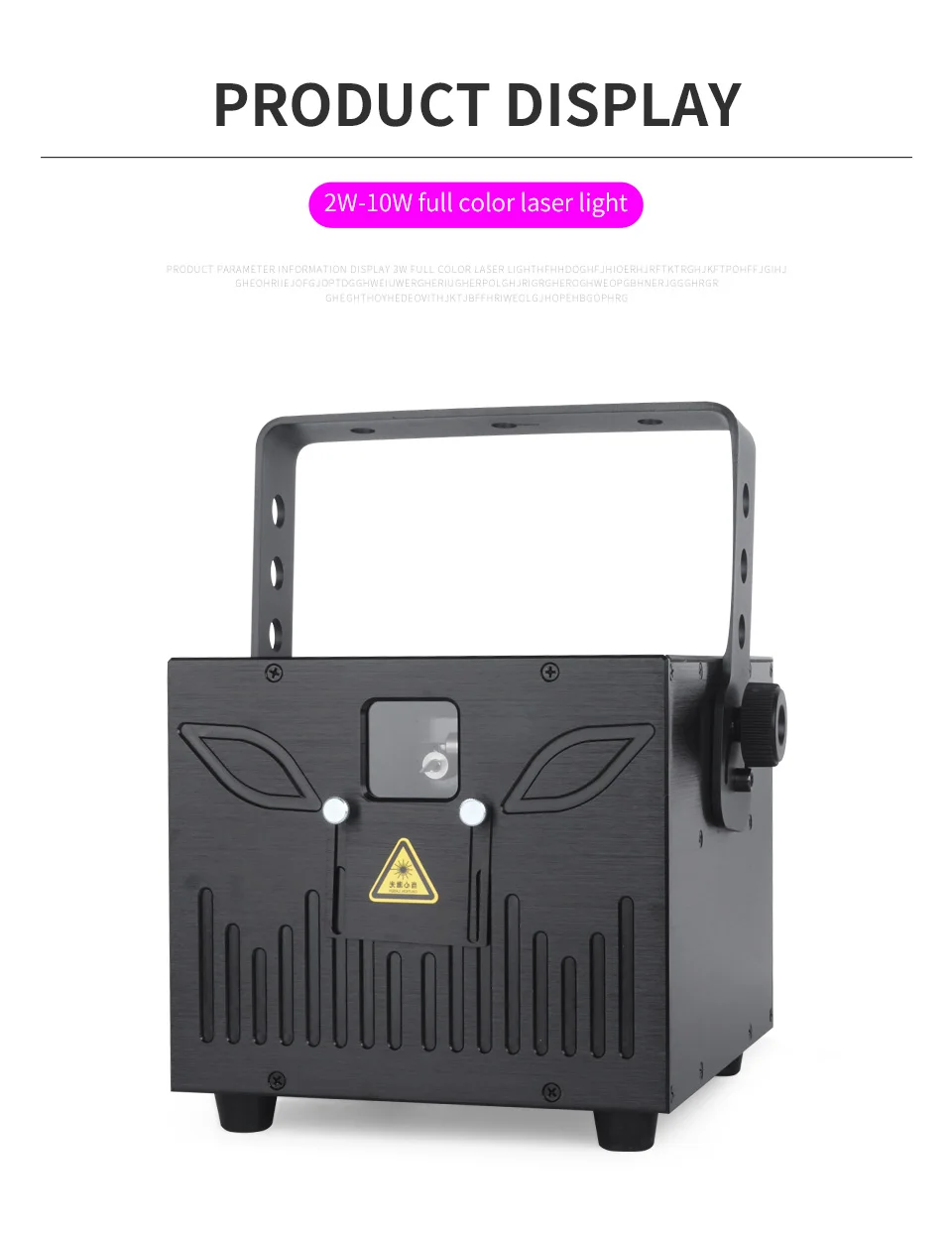 3W RGB Full Color Animation Projector Light 3D ILDA Scanner Stage Lights Stage E