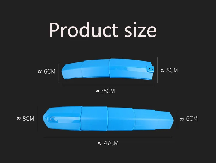 Bicycle Fender Telescopic Folding Bicycle Fenders with Taillight Quick Release MTB Front Rear Mudguards Cycling Parts Bike Fenders