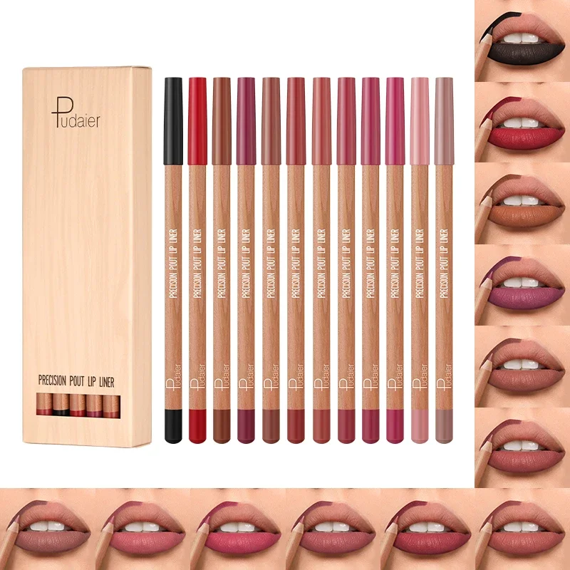 12 Colors/box Matte Lip Liner Pencil Set Waterproof Long Lasting Nude Red Lip Contour Pencil Sexy Rose Pink Lipstick Tint Makeup lip liner lip liner pencil lipliner pencil lip stain lip liner set lip makeup set