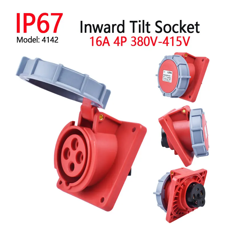 32a 63a 125ainward tilt socket panel montado 220v 380v 415v 05