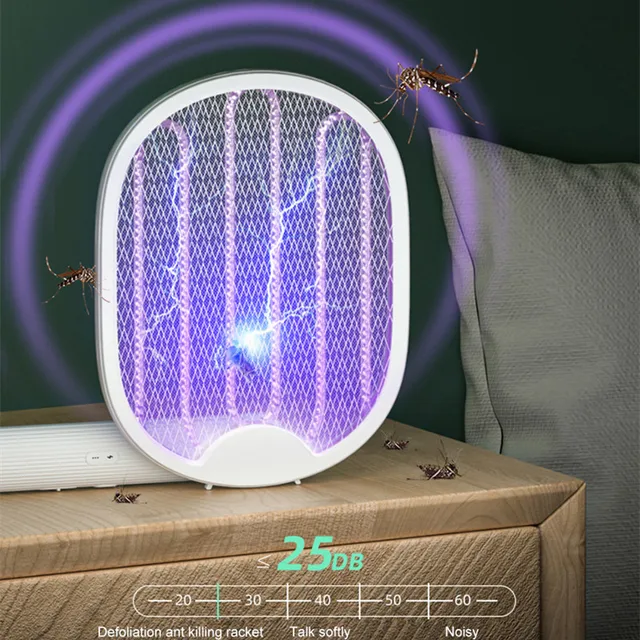 Xiaomi Összecsukható Szúnyog Swatter Elektronikus Gyilkos Lámpa Usb Újratölthető Otthoni Légy Csapda Zapper Rovarriasztó Hordozható - Image 5