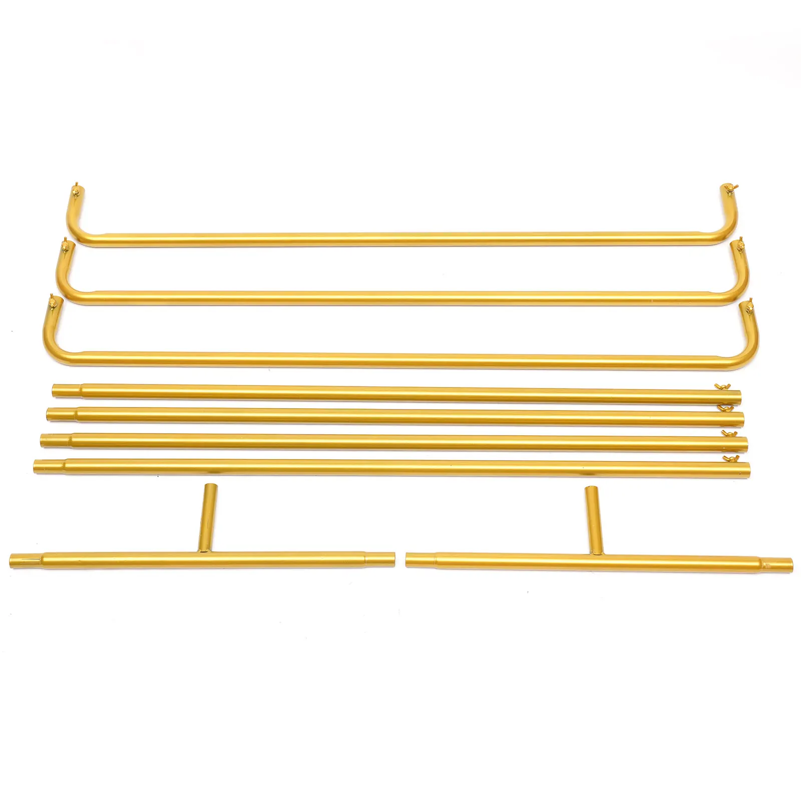 Hochzeitsbogen aus Metall, 105 x 62 x 200 cm, rechteckiger Hochzeitsbogen für gewerbliche Feierdekoration, Party-Fotohalter, Gold – Detail 3