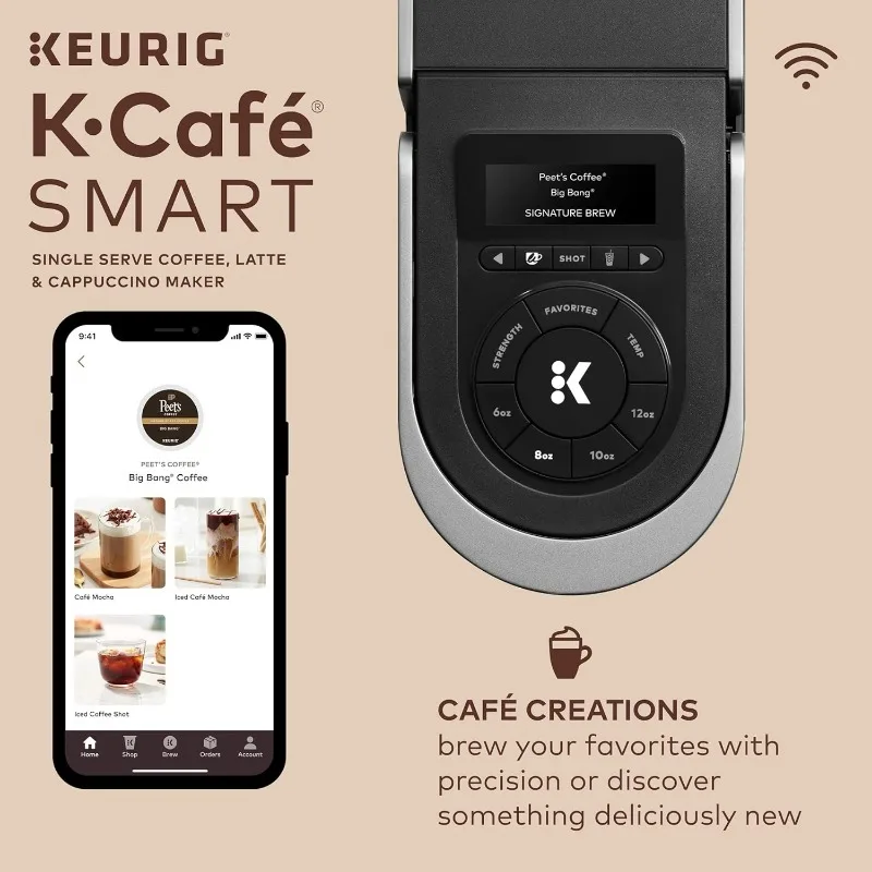 Keurig K-Cafe SMART Single Serve K-Cup Pod Coffee, Latte and Cappuccino Maker, Black 5
