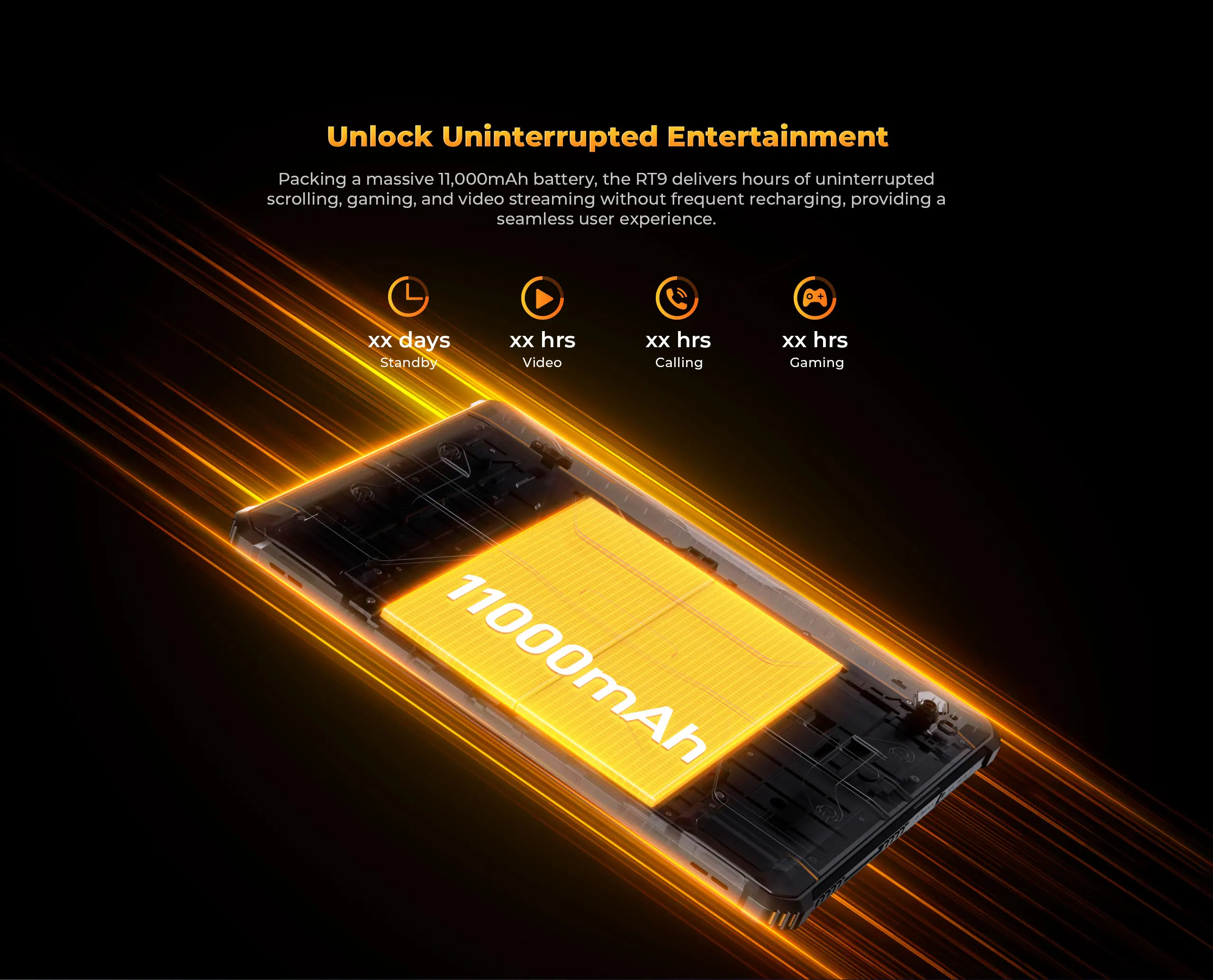 Oukitel RT9 4G Rugged Tablet 10.1" HD Display 24GB RAM 256GB ROM IP68&IP69K Waterproof Tablet 11000mAh Battery Android 14.0 Pad