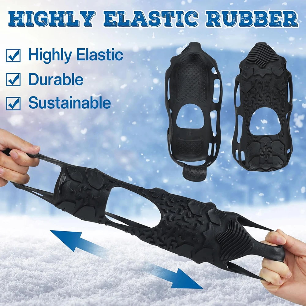 Spikeless Ice Cleats Snow Traction Crampons Ice Grippers For Shoes And Boots Rubber Indoor/Outdoor Anti-Slip Shoes Cover