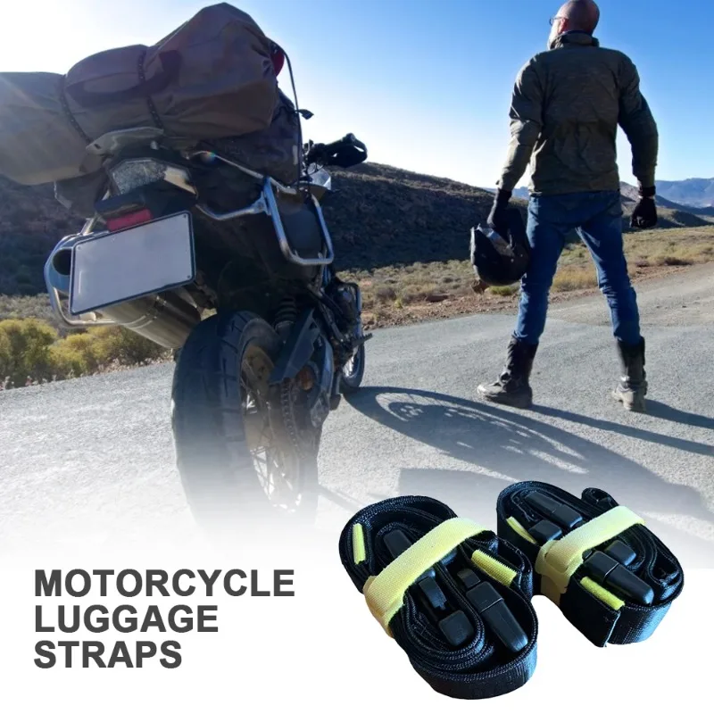 2 Pcs Nylon Motorcycle Luggage Strap Quick Release Belt Cross-country Motorcycle Riding Equipment Universal Elastic Cord