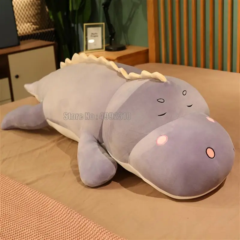 thumbnail image 1 of Peluche de cocodrilo gigante y lindo, muñeco de dibujos animados esponjoso, almohada para dormir para novias, regalo de cumpleaños para niños, juguete, 1 of 5