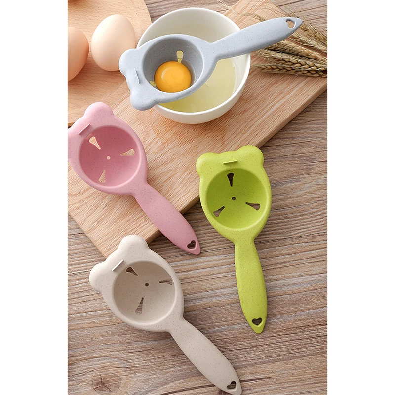 Plastic egg yolk separator tool for easy kitchen use