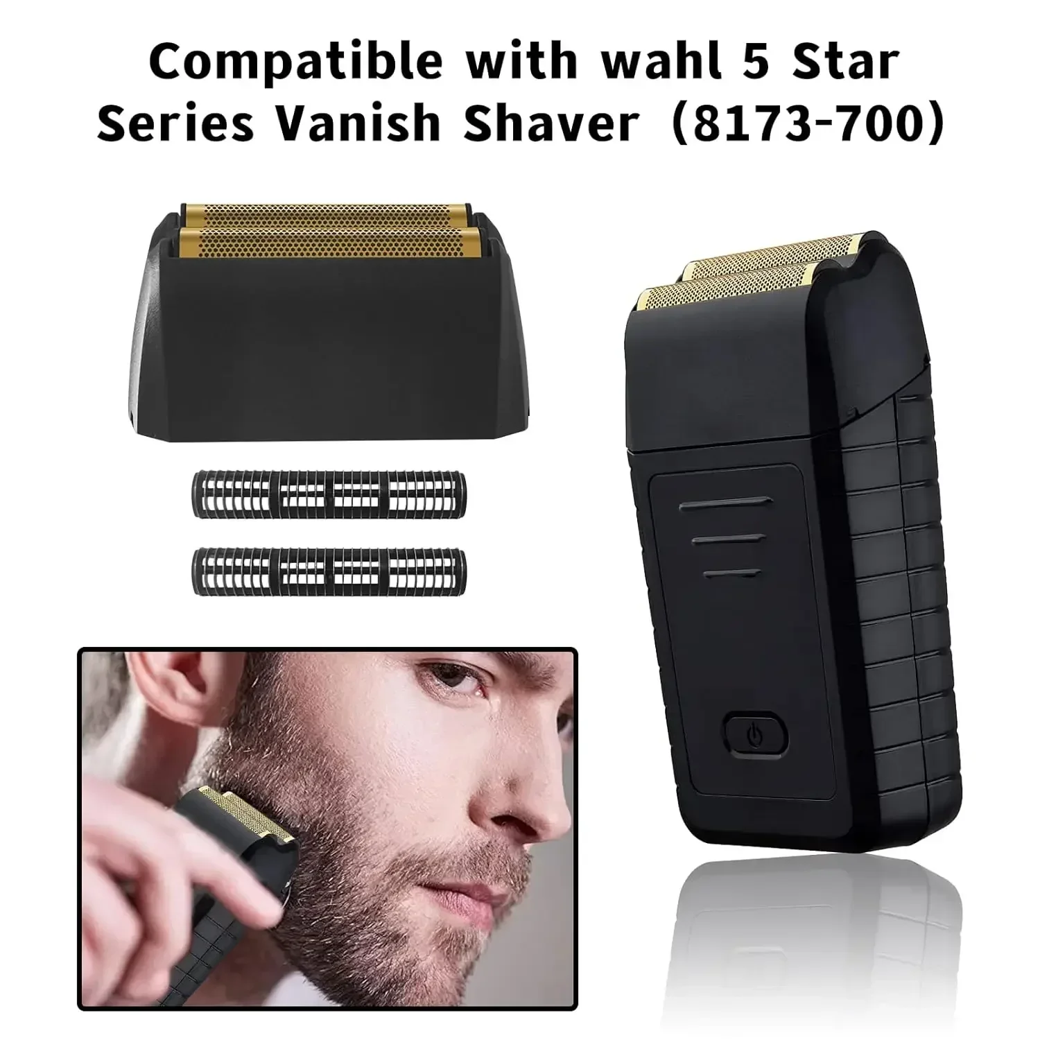 Electric Shaver Head Shaver Replacement Head Foil & Cutters Compatible With Wahl 5 Star Series Vanish Shaver 8173-700